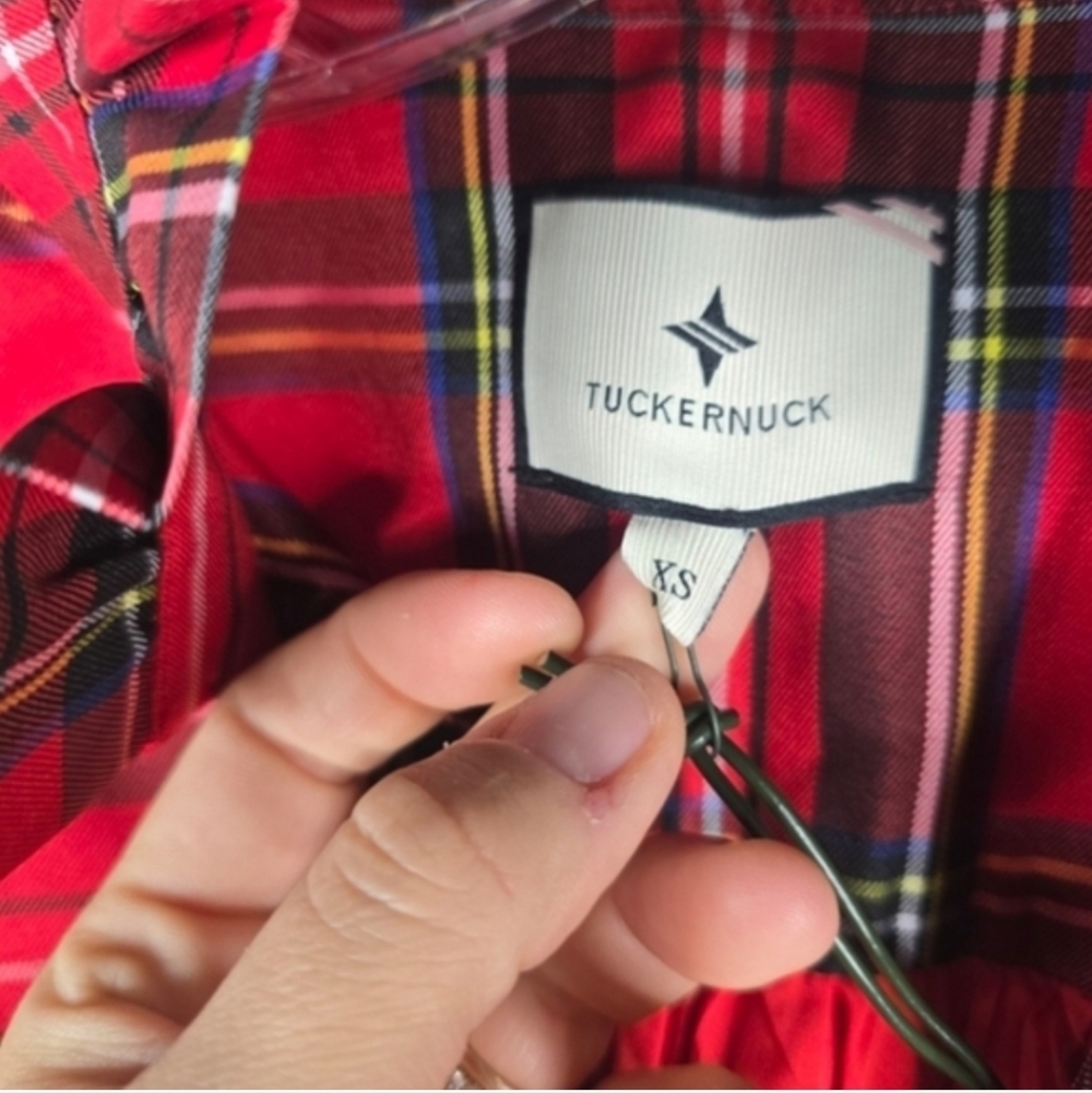 Tuckernuck Womens XS  Royal Stewart Tartan Palmerston Red Plaid Dress Holiday - Picture 3 of 14